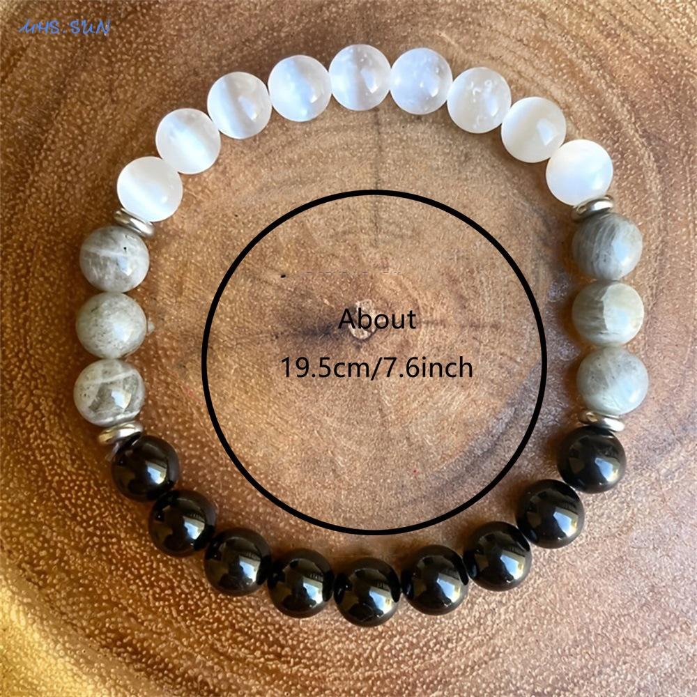 MHS.SUN Natural Stone Beads Bracelet For Women Men Amethysts Tiger Eye Empath Protection Bracelet Wealth Healing Energy Jewelry