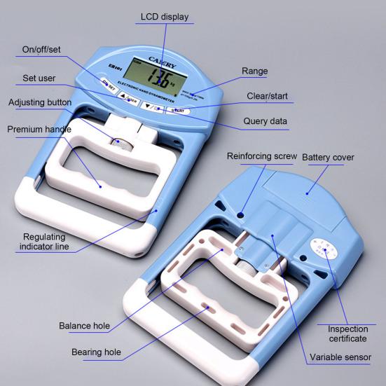 Электрический тестер силы хвата ЖК-дисплей ручной динамометр тренажер для кисти портативный измеритель силы хвата кисти эспандер для силы хвата кисти
