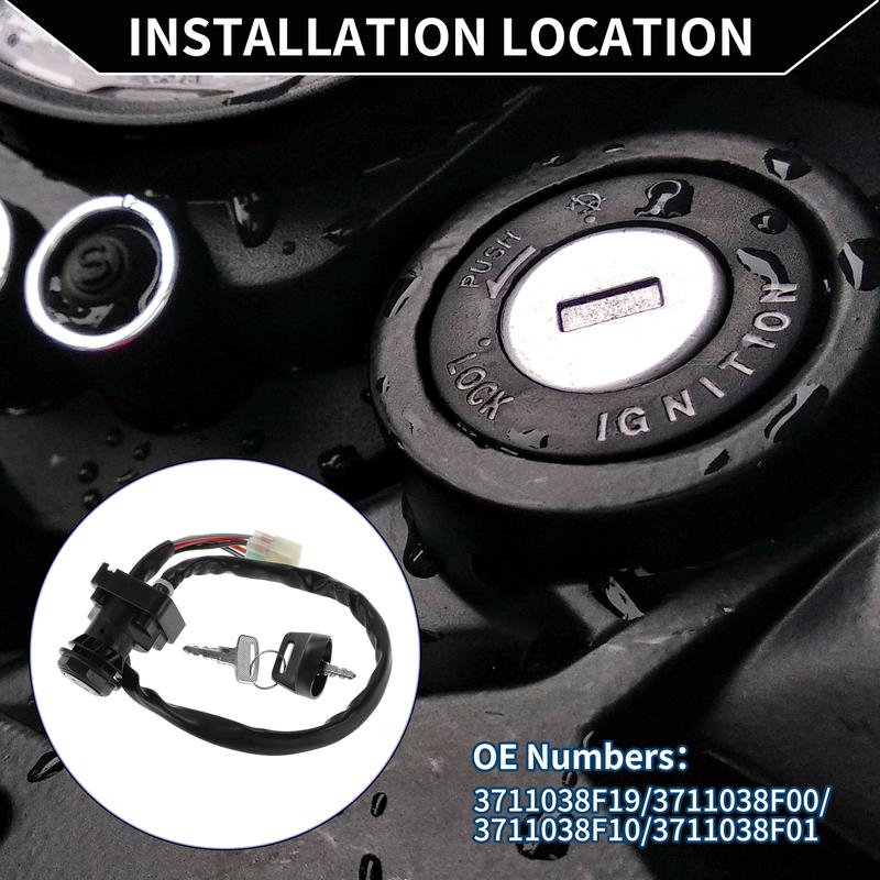 X Autohaux Ignition Key Switch No.3711038F19 for Suzuki LT-A400 Eiger 2x4 Auto 2002-2007