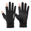 Ice Silk Gloves Spring and Summer Sunscreen Anti-skid Cycling Fishing Gloves Elastic Finger Touch Screen Ice Cool Sports Gloves Men and Women