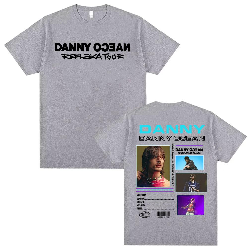 Danny Ocean 2026 Reflexa Tour 2026 Concert T Shirt Mens Clothing Hip Hop Pop Music Summer Shirt 100 Cotton Oversized Tshirt