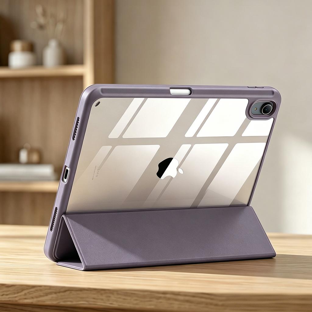 Для Apple iPad (А16) Чехол для iPad 11-го 11'' 2025 года / 10-го 10.9'' 2022 года с держателем для карандаша, Гибридный чехол для iPad 11 10 с прозрачной задней панелью