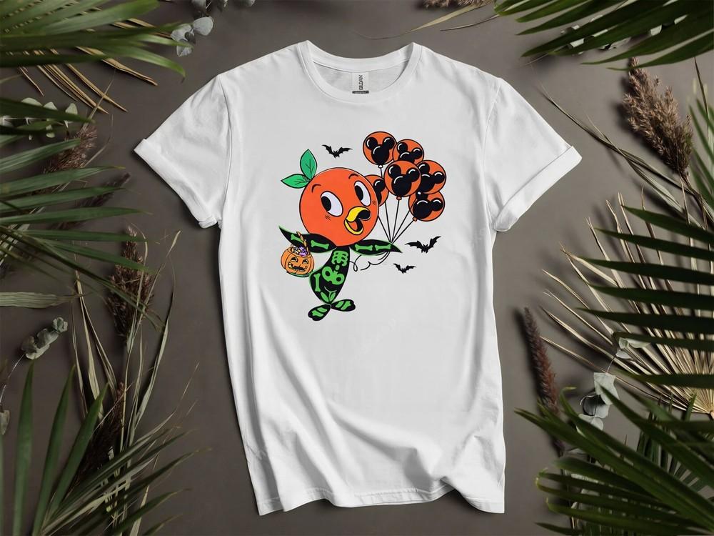 Cute Orange Bird Skeleton Halloween Mickey Hoodie Tshirt Men Women Unisex AD242
