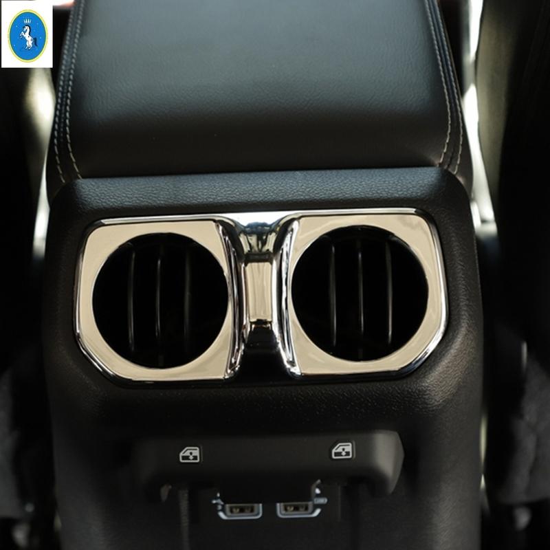ABS Car Armrest Box Rear Air Condition AC Vent Outlet Cover Trim For Jeep Wrangler JL 4 Door 2018   Interior Accessories