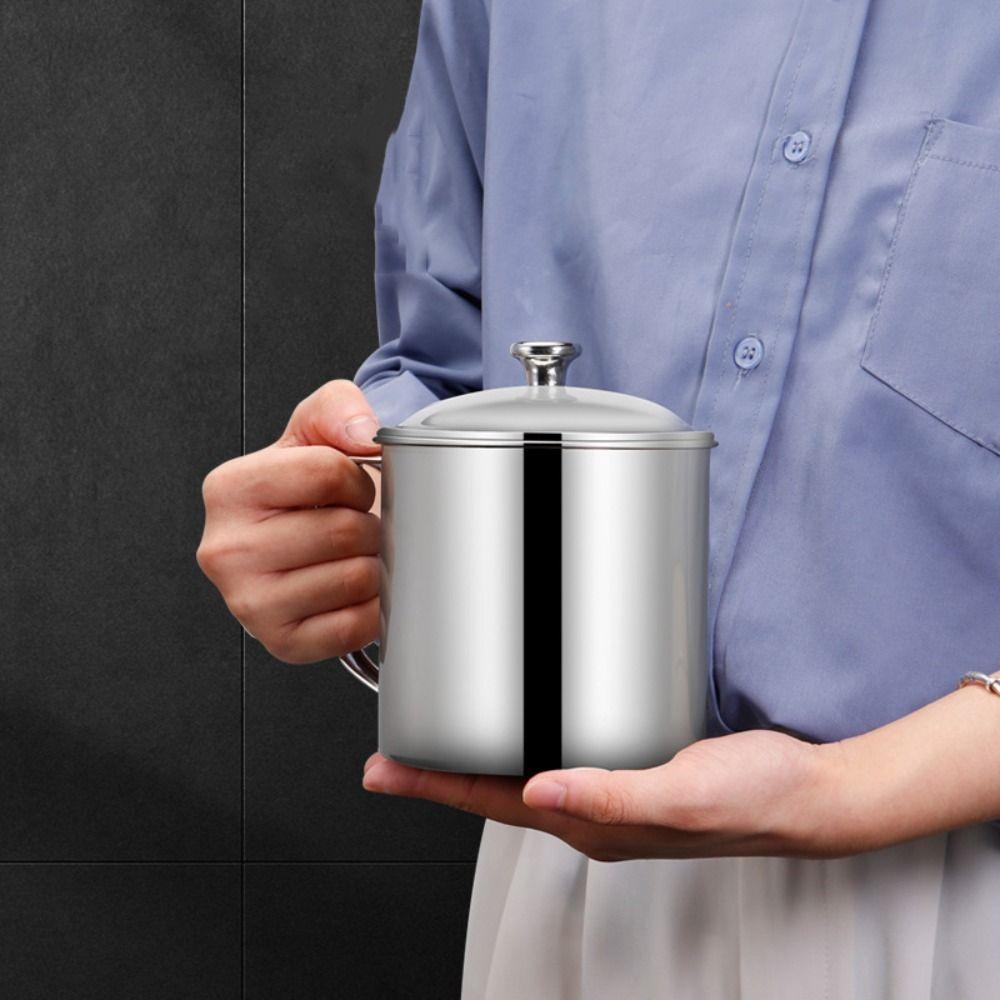 С крышкой кружка для кофе антиожоговая пивная кружка прочная нержавеющая сталь кружка для воды кемпинг