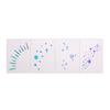 Temporary Tattoos Stickers, The Corner of The Eye Tattoos with Heart Star Pattern, Temporary Body Art Stickers for Adults Kids Party Use