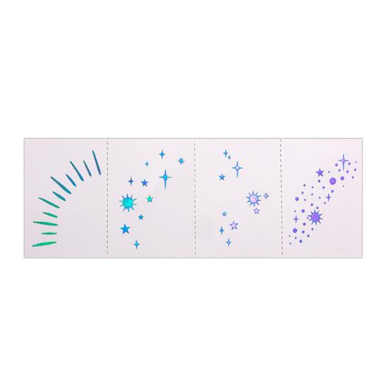 Temporary Tattoos Stickers, The Corner of The Eye Tattoos with Heart Star Pattern, Temporary Body Art Stickers for Adults Kids Party Use