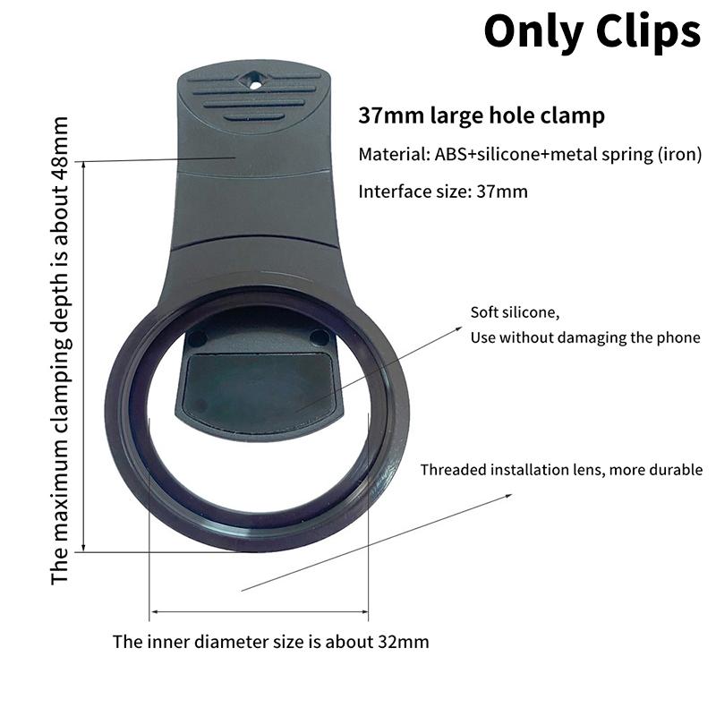 Универсальный зажим для объектива Зажим для объектива телефона для 37 мм 52 мм CPL Широкоугольный Зум Рыбий глаз Макро Фильтр Зажим для объектива для iPhone Все смартфоны