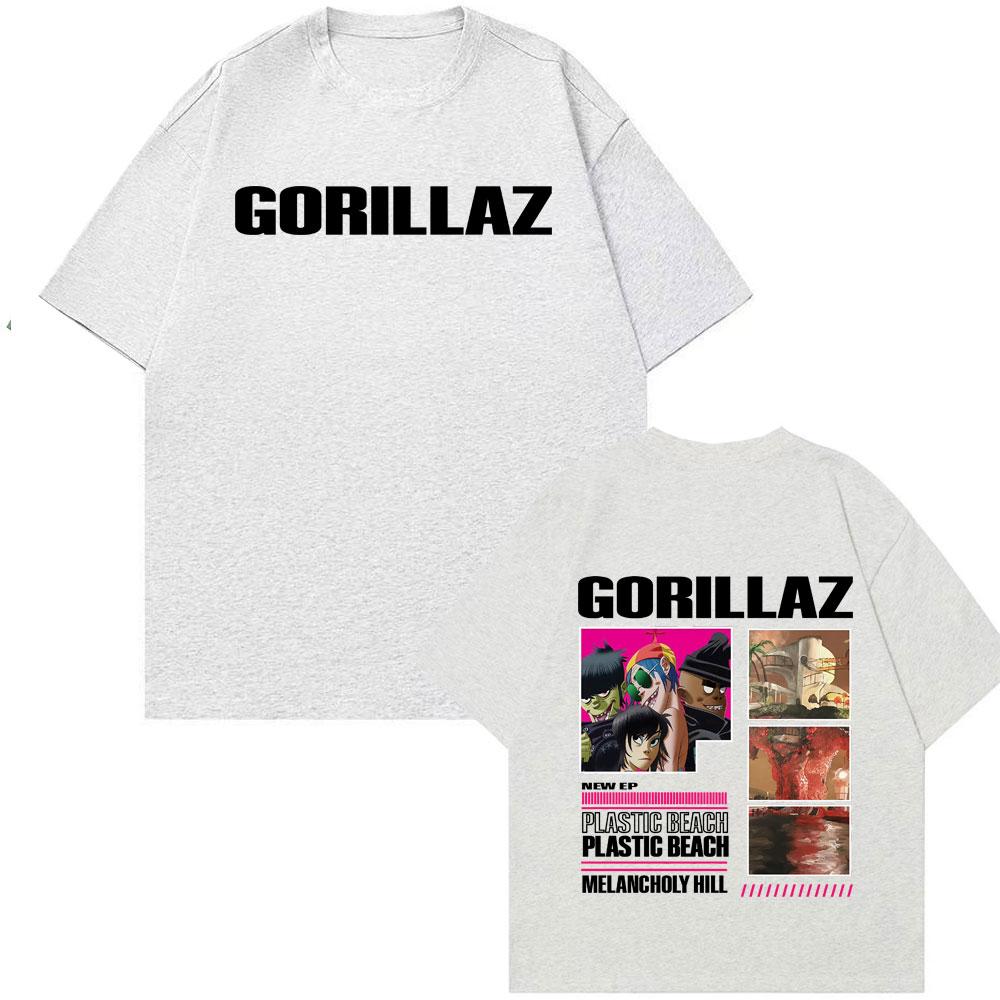 Gorillaz The Mountian New Album 2026 Tour TShirt Men Women Oversized Fashion Gothic Clothes T Shirts O-Neck High Quality T-shirt