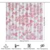 Розовая Цветочная Занавеска для Душа Мягкая Водонепроницаемая Ткань для Декора Ванной Комнаты Доступна в Различных Размерах