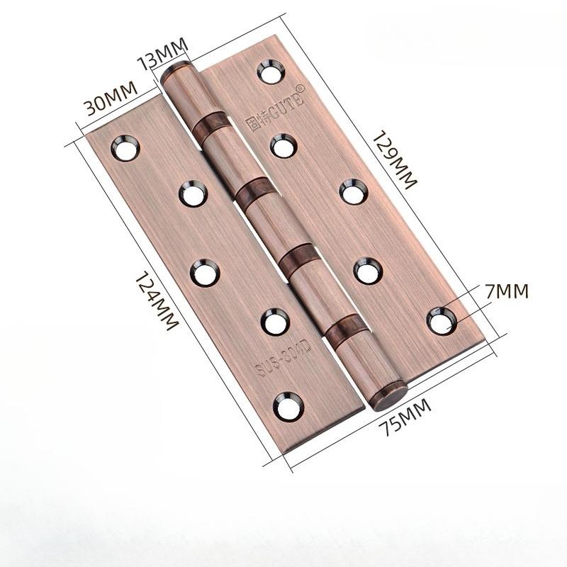 4/5 Inches 2Pcs (1 Pair) Door Butt Hinges Furniture Hardware Accessories 304 Stainless Steel Flat Door Thick High Quality Hinge