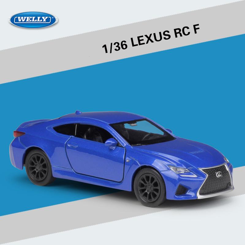 Масштаб 1/36 Welly LEXUS RC F, модель автомобиля из сплава, литье под давлением, металлические игрушечные автомобили, модель автомобиля, коллекция высокой имитации, детские подарки
