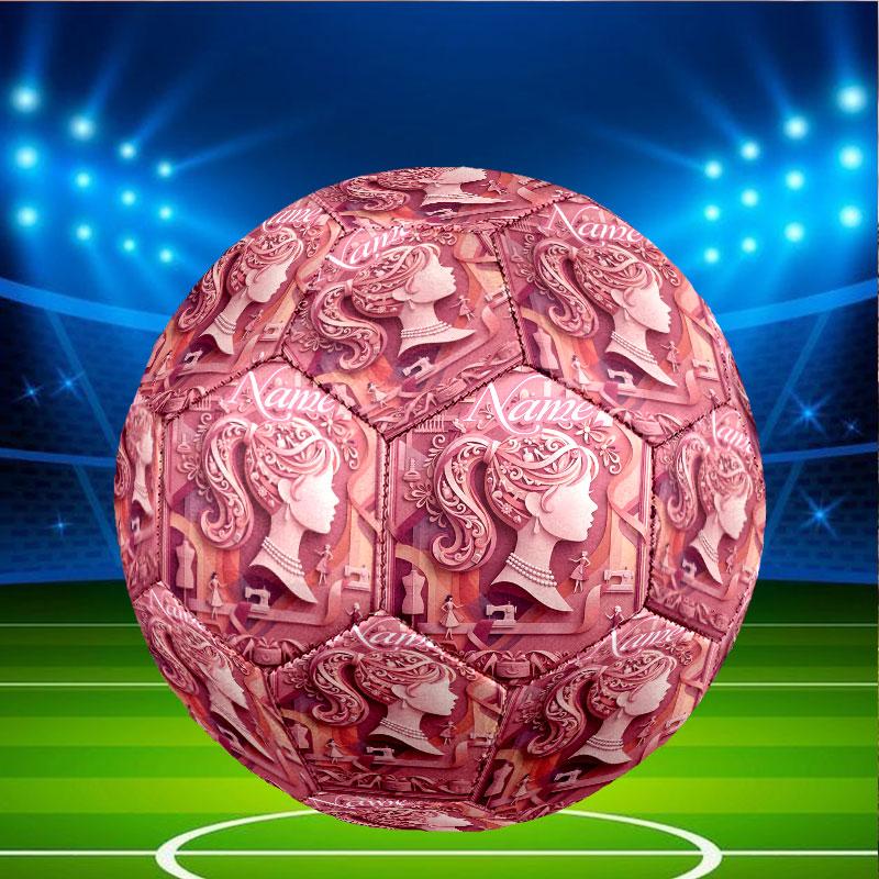 Custom Name Personalized Barbie Print Size 5 Soccer Ball Training & Match Football, for Team, Kicking, Gift for Football Enthusiasts