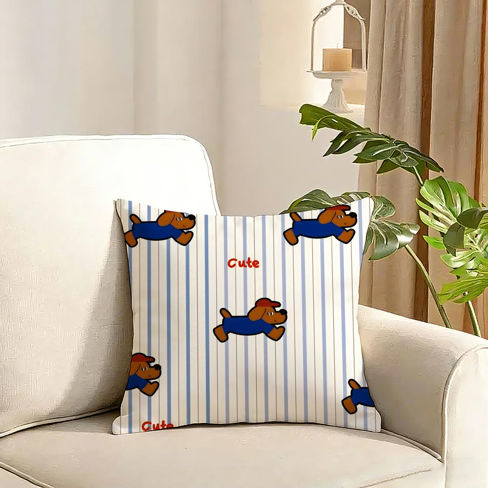 Tomato dog series Cushion Cover Reversible Plush Pillow Cover Soft Fluffy Home Decor for Sofa Bedroom