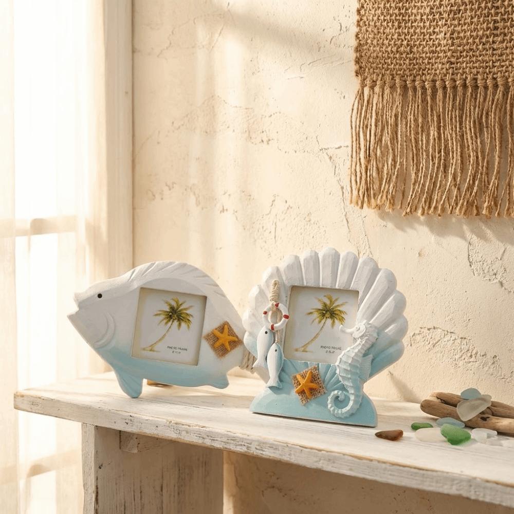 Unique-shaped Ocean-Themed Photo Frame Wooden Instant Photo Frame  Living Room