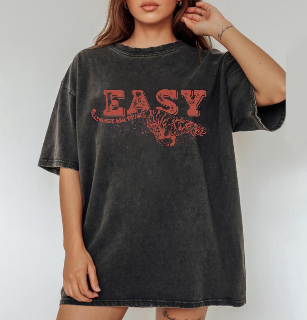 Easy Tiger Shirt, Retro Boho Tee, Wild Animal Shirt