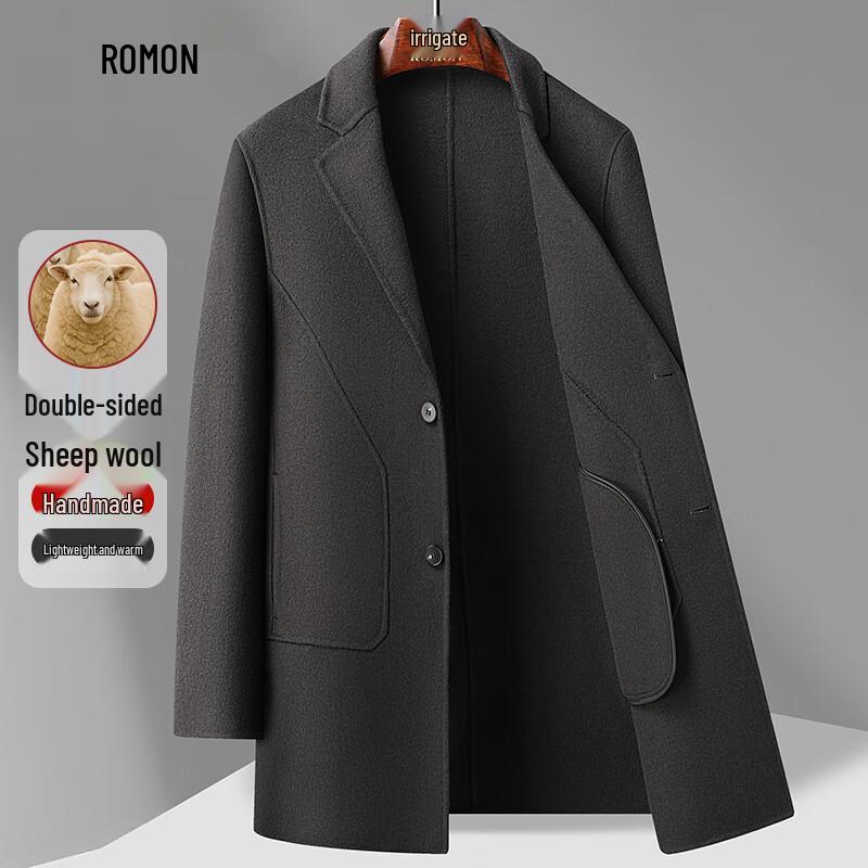 ROMON Мужское пальто средней длины из смесовой шерсти