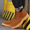 Short Barrel Booties Men's Boots Ankle Male Shoes Platform Steel Toe Puncture-Proof Comfortable Sale Low Price Casual Y2k Offer