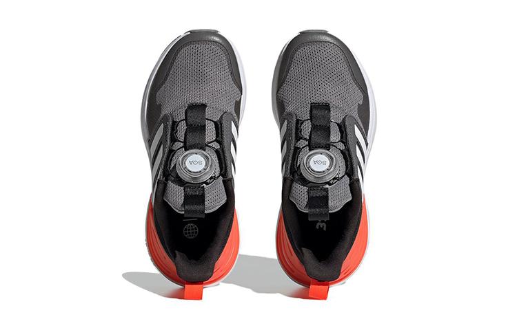 adidas Rapidasport BOA Низкие Беговые Кроссовки Серый Оранжевый Детские HP2765
