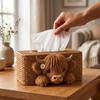 Tissue Box Holder with Cow Pattern