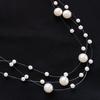 Элегантное трехслойное ожерелье-чокер из искусственного жемчуга, женское ожерелье, регулируемое ожерелье на ключице, ювелирное изделие, подарок