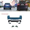 Compatible with Mercedes-AMG X253: GLC 63 front and rear bumpers, grille, and black/white/silver exhaust tips.