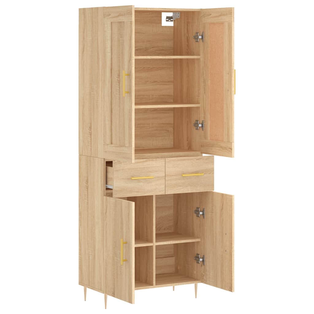 Highboard Sonoma Oak 69.5 x 34 x 180 cm Particleboard