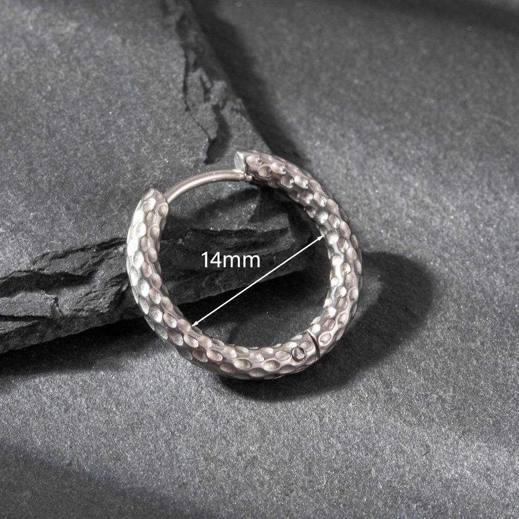 Henson Кованая нержавеющая сталь Винтажная Унисекс Серьга-кольцо