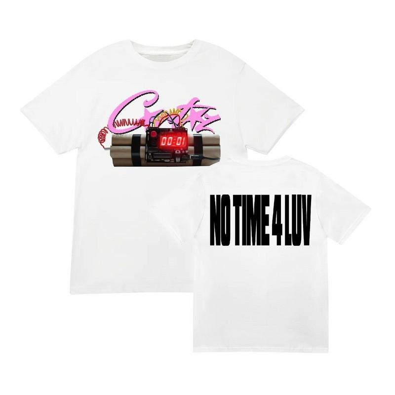Devils Island Letter Print T-Shirt Men Women Loose Fit Casual Streetwear Short Sleeve Tee