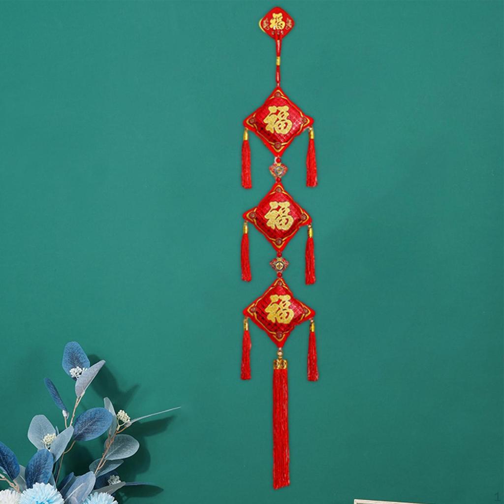 Китайский Год Подвесной Украшение Для Домашнего Декора - Праздничные Иероглифы Фу Благословение