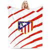 Red Stripes with Shield Design Flannel Blanket for Bedroom, Living Room, Sofa, and Nap