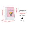 Custom Aggressive Retsuko Name Stamp with Waterproof Ink Designs, Self-Inking Signature Seal for Marking School Supplies