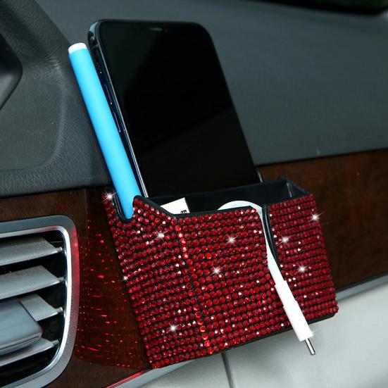 Прочный автомобильный ящик для хранения вещей с 2 отделениями, простая установка, хранение