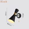 Современный настенный светильник Nordic Trumpet Lamp с лампочкой E27 для коридора, гостиной, фойе, спальни, регулируемый угол наклона, металлические светильники