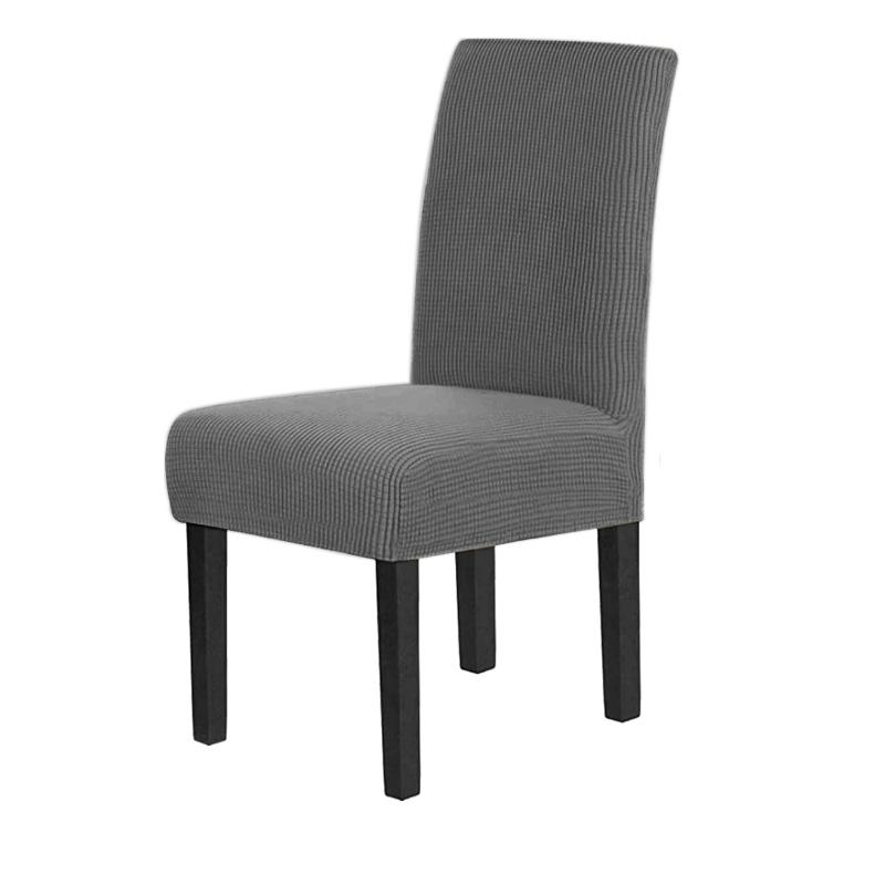Thick Textured Checkered Stretch Dining Chair Covers Parsons Chair Slipcover Protectors