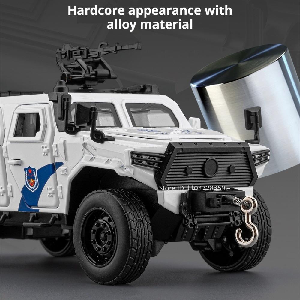 1:32 Модели Игрушки Бронированный Автомобиль DongFeng MengShi Металлические Литые Внедорожник Открывающиеся Двери Pull Back Звук Свет Декор Модели