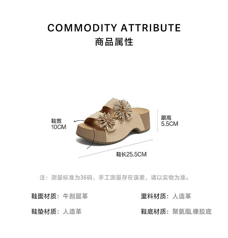TATA/He She 2026 Summer Shopping Mall Same Style Women's Shoes Versatile Fashion Thick soled Bocken Shoes
