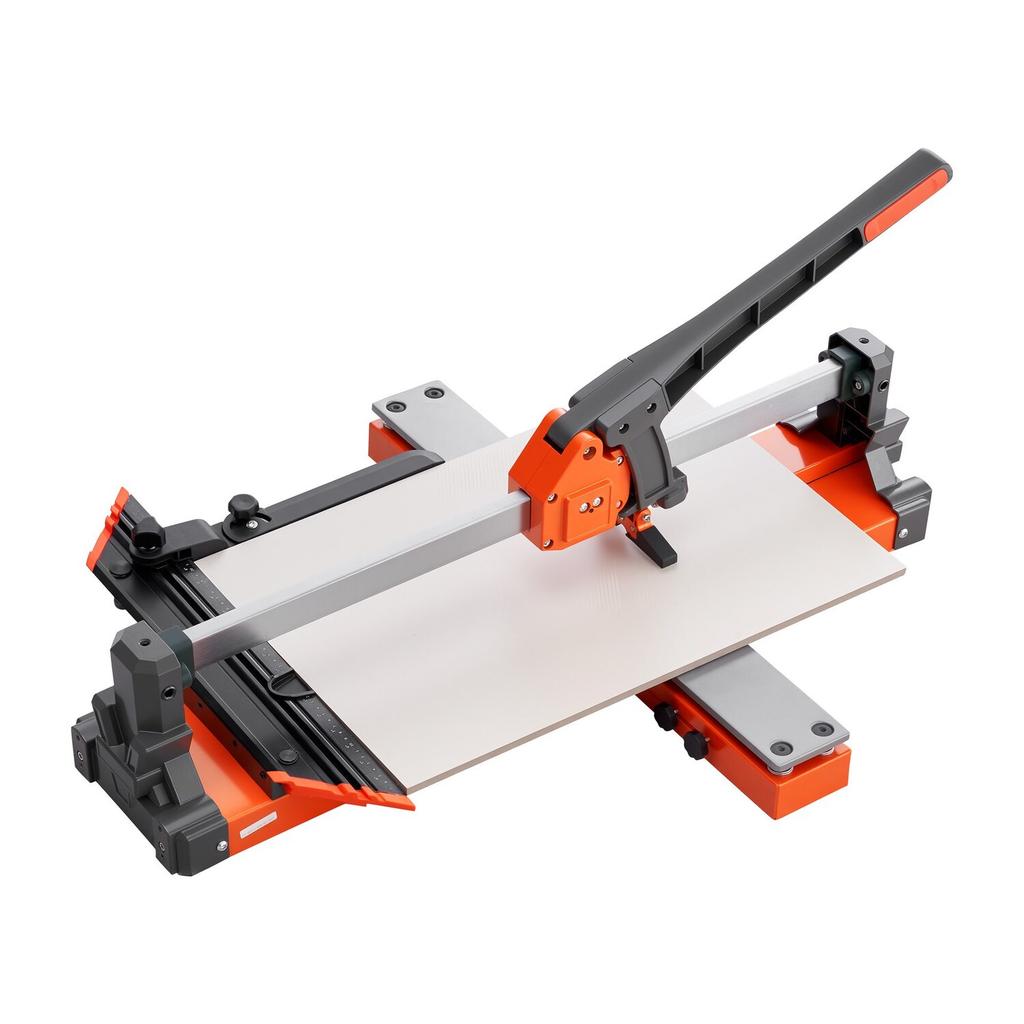 600 mm Manual Tile Cutter, Spring-Loaded Base Cutting Tool with Adjustable Angle Fence, Tungsten Carbide Cutting Wheel, Precision Alignment Guide, for