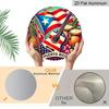 2D Flat, 1pc Round Cinco De Mayo Aluminum Hanging Sign, Colorful Mexican Fiesta Dancing Folk Flower Sombrero Design, Vibrant Metal Wall Decor