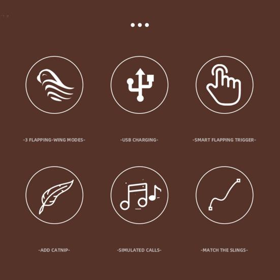 Игрушка для кошек USB перезаряжаемая электрическая имитация птицы с кошачьей мятой плюшевая летающая птица с реалистичным щебетанием для упражнений для котят