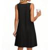 Женское стильное повседневное летнее цветное платье с карманом, пляжное праздничное платье-жилет