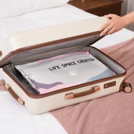 Pumpless Vacuum Storage Bags, Durable Mildew Proof Moisture Proof Clothes Storage, Large Capacity Design Compression Bags, for Clothes Bedding