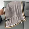 2025 Spring and Summer New Letter Scarf Women's Thermal Air Conditioner Shawl Summer Sunscreen Yarn Cotton and Linen Beach Towel