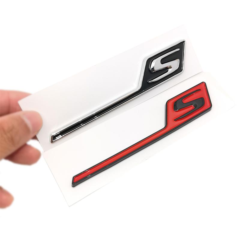 New ABS S Badge Car Rear Emblem Sticker for Mercedes Benz w117 cla45 w205 c63 w212 e63 w207 w176 a45 x156 gla45 AMG Styling fff1