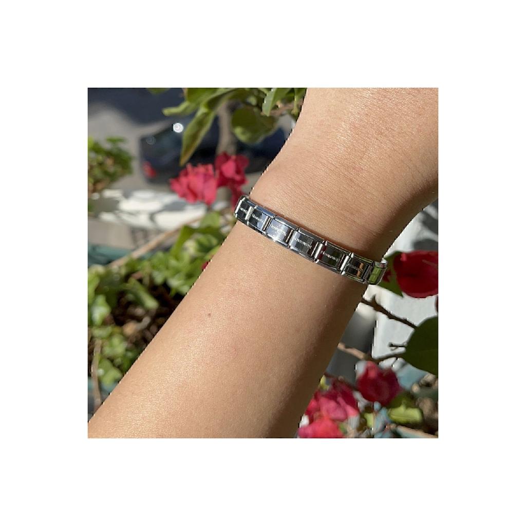 Итальянский очаровательный серебряный браслет длиной 18 см с детальной моделью из нержавеющей стали