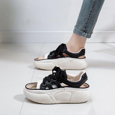 Белые туфли для студентов, женские, модные, летние, новые, на платформе, увеличивающие рост, дышащие, повседневные, уличные туфли