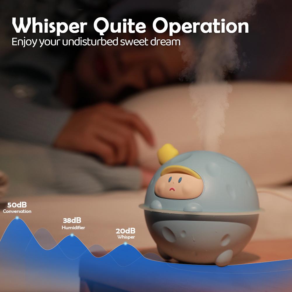 Новый сферический домашний увлажнитель воздуха с большим туманом, автоматическое отключение питания, подходящий для размещения в спальне, офисе, бесшумный дизайн, автомобильный увлажнитель воздуха