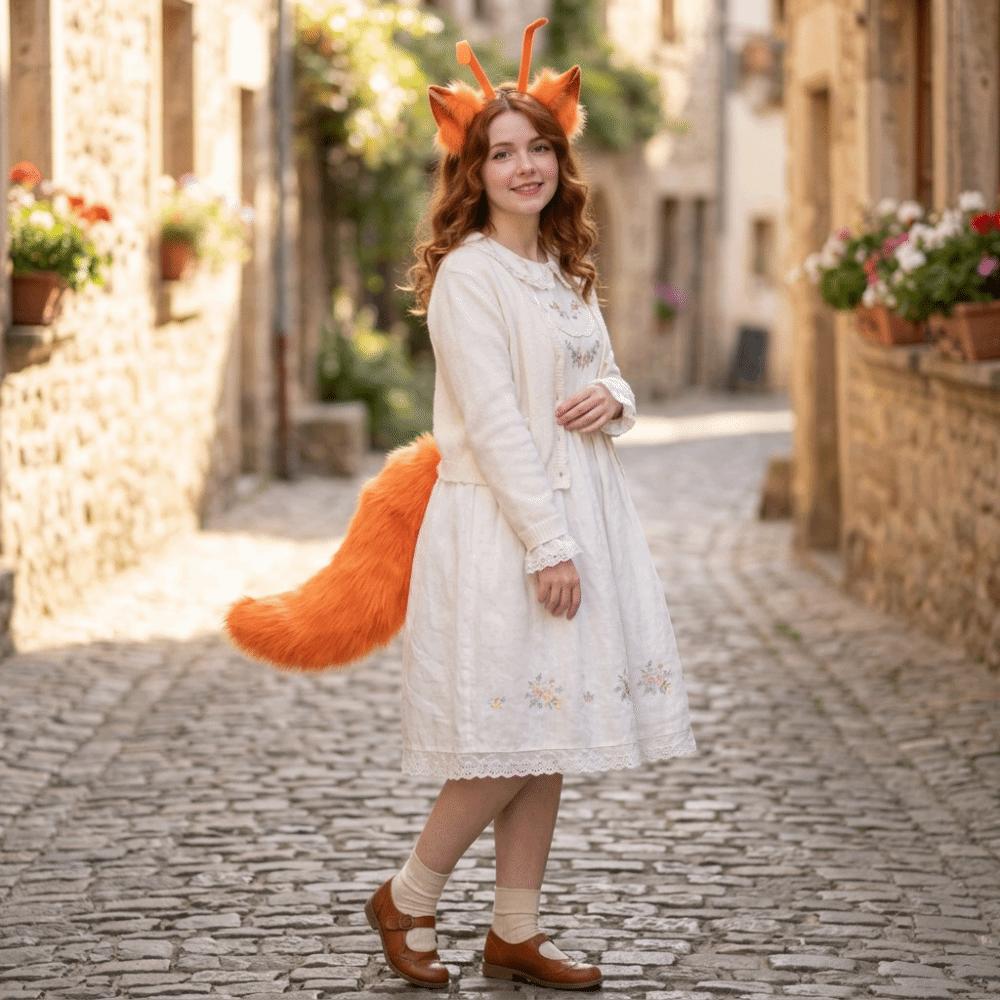 1 Pcs/set Handmade Kitten Ear Hair Hoop Headdress Cosplay Tail Animal Ear Animal Tail Suit Anime