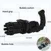 Electric Gatling Bubble Machine Bubble Maker Safe Summer Cooling Fan Outdoor for Kid,Eight Hole Huge Amount Automatic Bubble Maker Electric Bubble