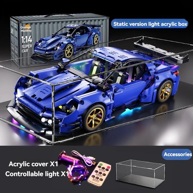 Конструктор DIY Супер Скоростной Спортивный Автомобиль Строительные Блоки MOC Собираемые Кирпичики Гоночный Транспорт Игрушки Подарки на День Рождения Хэллоуин Рождество